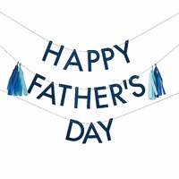 Happy Fathers Day Bunting with Tassels