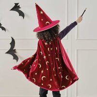 Kids Burgundy Velvet Magician's Cape