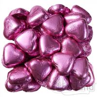 Hot Pink Chocolate Hearts (500g)	