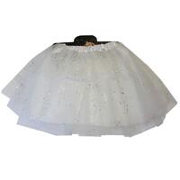 Glittery White 4ply Tutu (40cm)