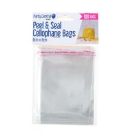 8cm Premium Peel & Seal Cellophane Bags - Pk 100