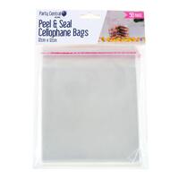 12cm Premium Peel & Seal Cellophane Bags - Pk 50