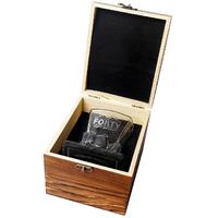 40th Birthday Scotch Glass & Coaster Gift Box