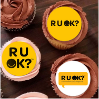 R U OK Day - Edible Icing Images - Pre-cut 15 x 5 cm - cupcake toppers