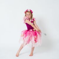 Kids Pink Rose Fairy Dress Costume