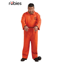 Adults Prisoner Jumpsuit Costume - Plus Size