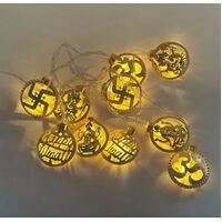 Diwali Symbols LED String Lights (1.65M)