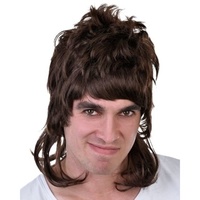 Dazza Brown Mullet Wig