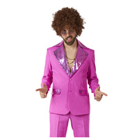 Adults Pink Disco Suit Costume