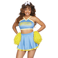 Womens Cheer Squad Cutie Costume (Blue & Yellow)