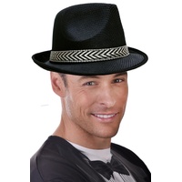 Black Trilby Hat w/ Gold Band