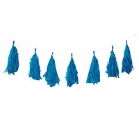 True Blue Tissue Tassel Garland (3M)