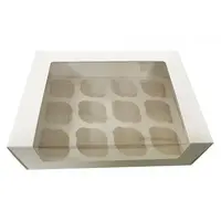 Cupcake Box - 12 Cup White (35 x 35 cm) - Pk 1