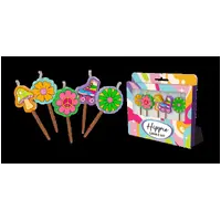 Hippie Novelty Candle Pack - Pk 5