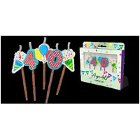 40th Birthday Novelty Candle Pack - Pk 5