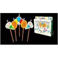 90th Birthday Novelty Candle Pack - Pk 5