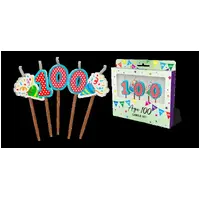 100th Birthday Novelty Candle Pack - Pk 5