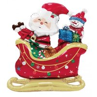 Santa Sleigh Standing Foil Balloon (79cm)