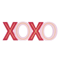 XOXO MDF Sign (28 x 9.5 x 1.5cm)