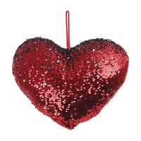 Red Sequined Heart Decoration (31cm)