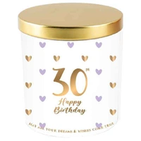 30th Sweet Heart Candle - Vanilla/Lavender (215g)