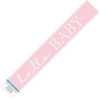 Hello Baby Pink Baby Shower Banner (9ft)