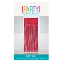 Ruby Red Fringe Door Curtain (100 x 200 cm)