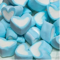 Blue & White Heart Marshmallows (800g)