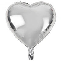 Silver Foil Heart Balloon (18 Inch)