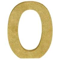 Letter O Gold Glitter Decoration (MDF)