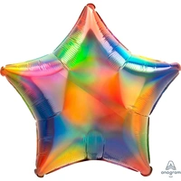 Iridescent Rainbow Star Foil Balloon (45 cm)