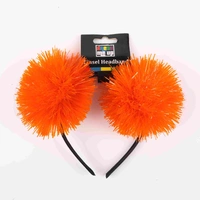 Orange Tinsel Headband