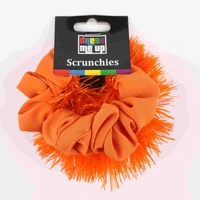 Orange Scrunchies with Tinsel - Pk 2