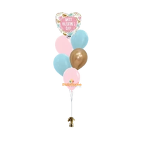 Pastel Heart Wishes - Filled Helium Balloon Bouquet