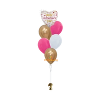 Golden Romance - Filled Helium Balloon Bouquet