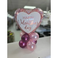 Blush Heart Table Bouquet - Air-Filled Balloon Centerpiece