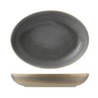 Granite Finish Deep Oval Porcelain Bowl (27x20cm)