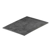 Dark Concrete-Look Rectangle Melamine Platter (32x26cm)