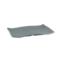 Onyx Stone Look Curved Rectangle Melamine Platter (28x19cm)