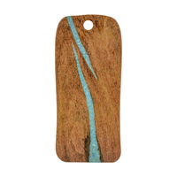 Cherry Turquoise Wood-Look Melamine Charcuterie Board (51x22cm)