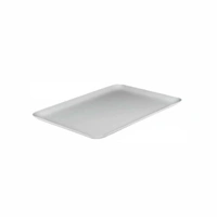 White Wide Rim Rectangle Platter (36x20cm)