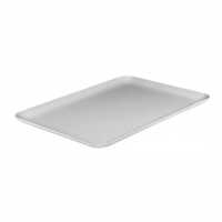 Large White Wide Rim Rectangle Melamine Platter (44x22cm)