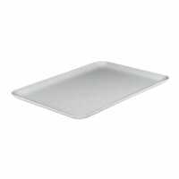 Medium White Wide Rim Rectangle Melamine Platter (36x28cm)