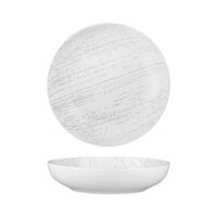 White Drizzle Round Porcelain Share Bowl (26cm)