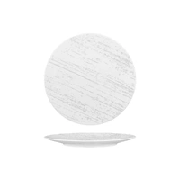 Drizzle Design Porcelain Round Flat Coupe Plate (22.5cm)