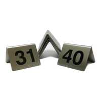 Stainless Steel Table Numbers 31-40 (Pack of 10)